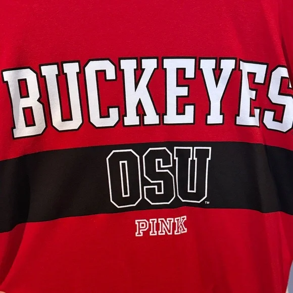 PINK Victoria's Secret Red OSU Buckeyes Top - Picture 2 of 5